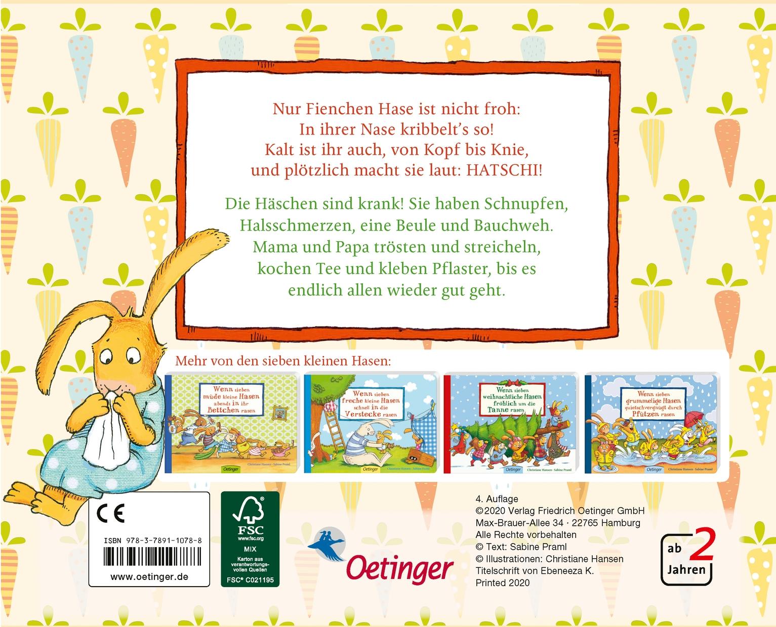 Rückseitencover Wenn sieben kleine Hasen Schnupfennasen haben