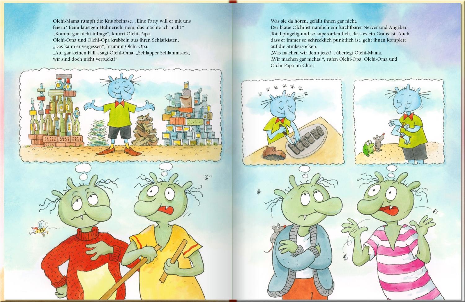 Beispielinhalt (Bild) Die Olchis feiern Geburtstag