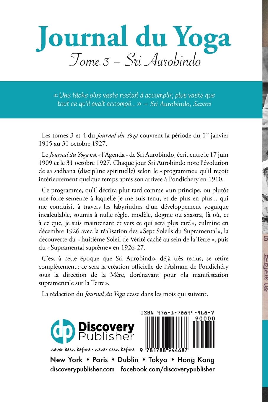 Rückseitencover Journal du Yoga (Tome 3)