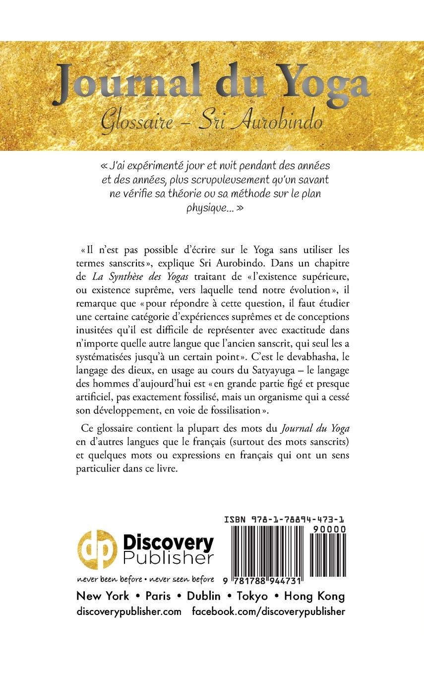 Rückseitencover Journal du Yoga (Glossaire)