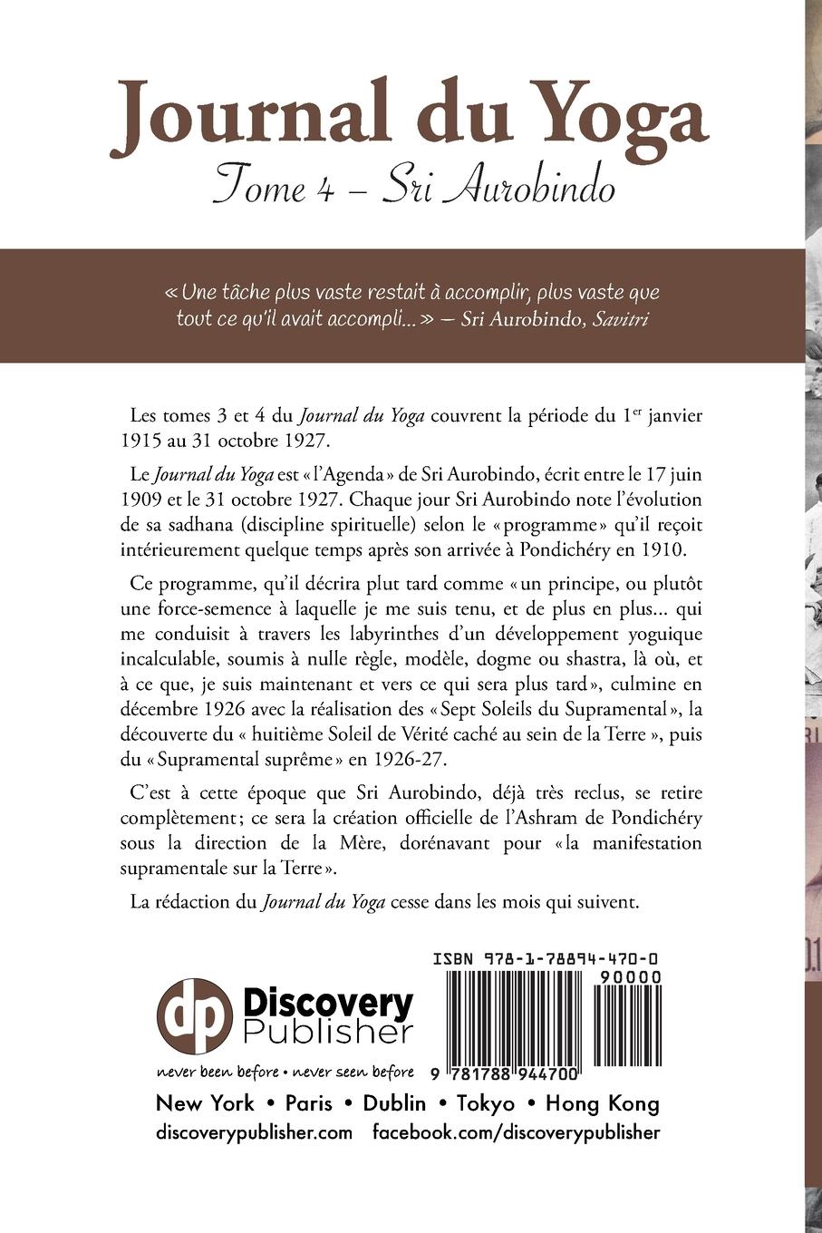 Rückseitencover Journal du Yoga (Tome 4)