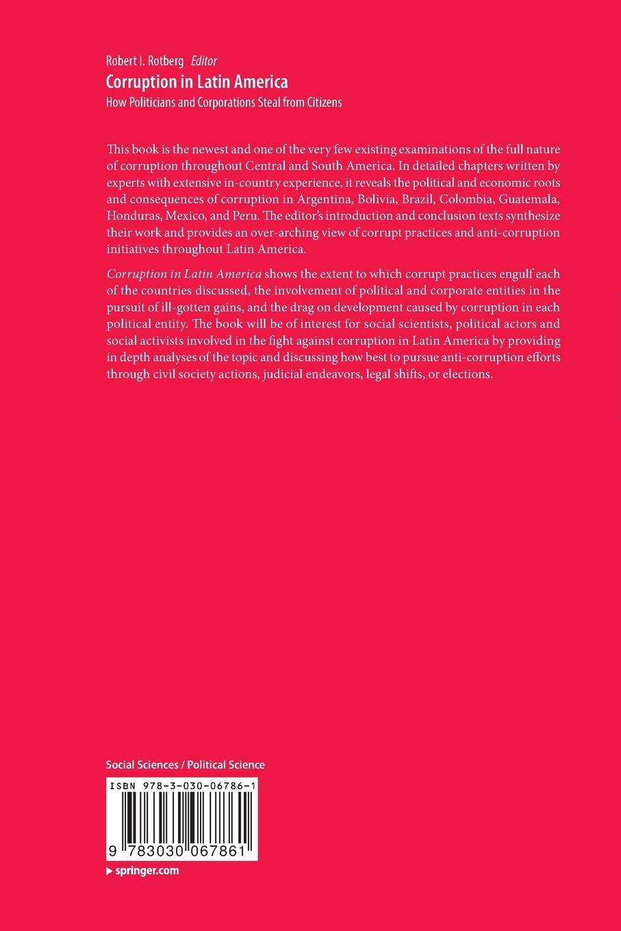 Rückseitencover Corruption in Latin America