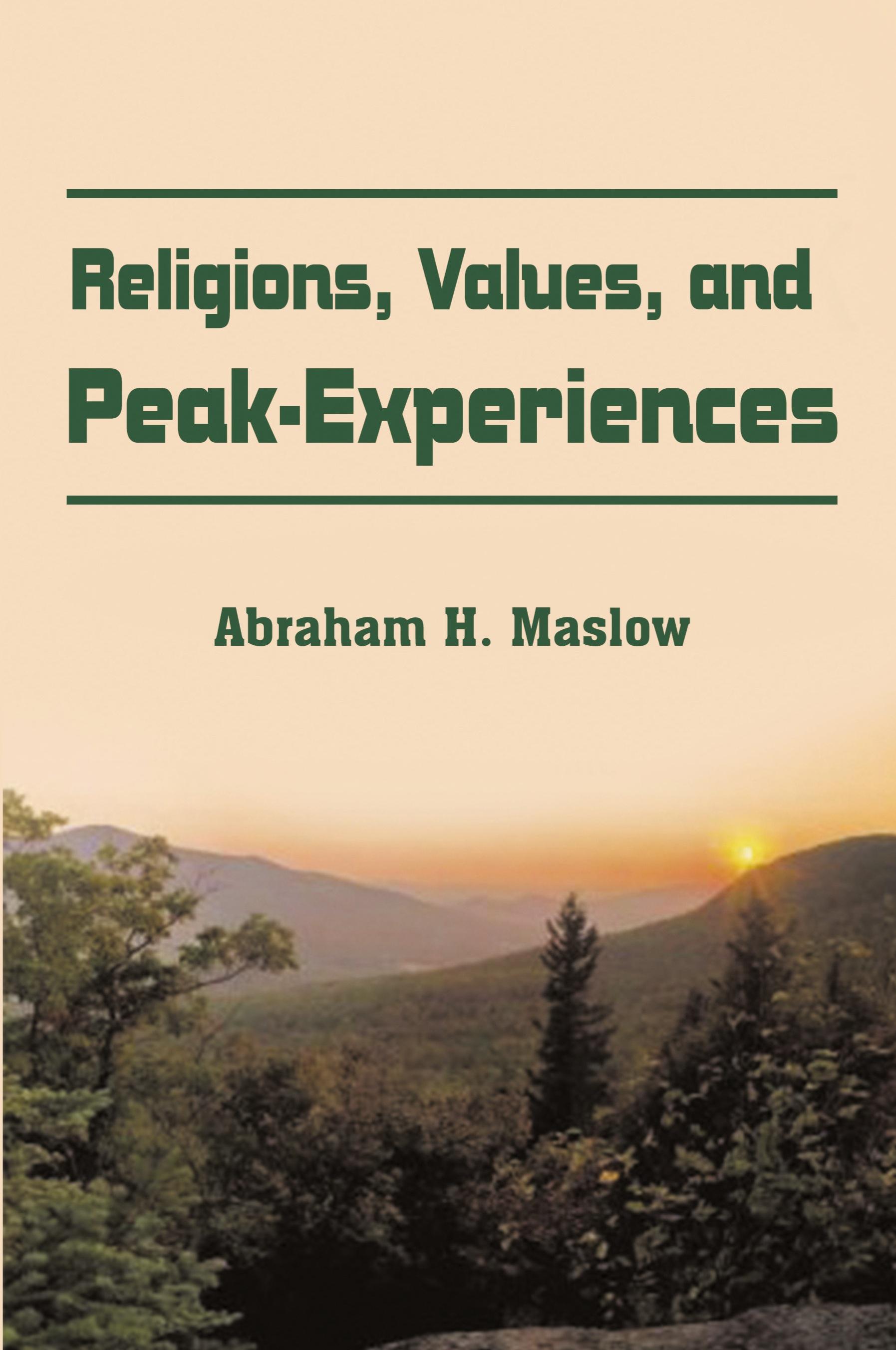 Vorderes Coverbild Religions, Values, and Peak-Experiences
