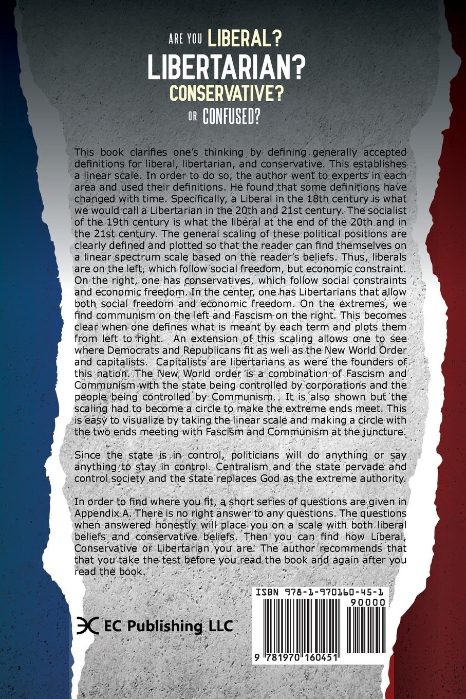 Rückseitencover Are You Liberal, Libertarian, Conservative or Confused?