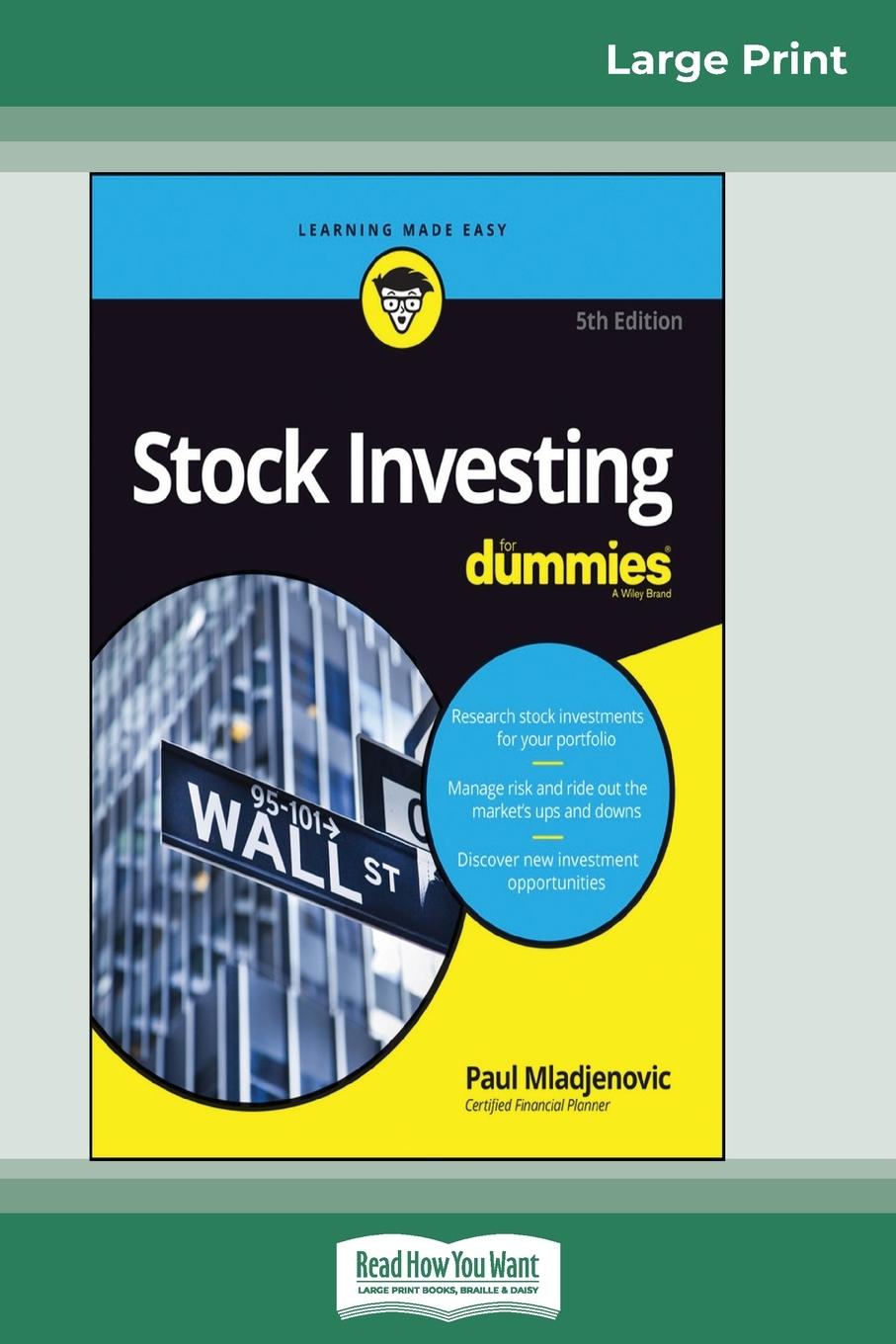 Vorderes Coverbild Stock Investing For Dummies, 5th Edition (16pt Large Print Edition)