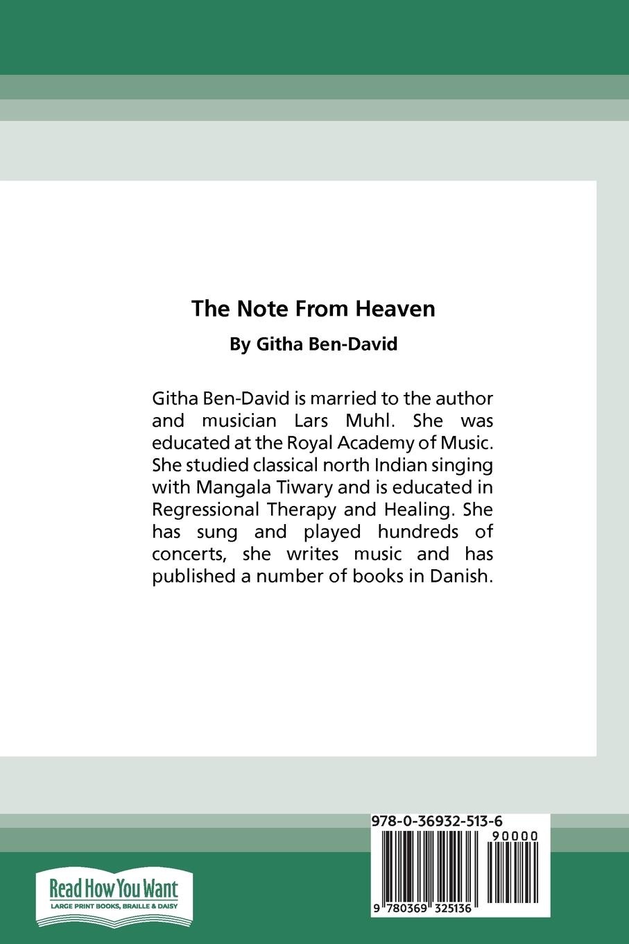 Rückseitencover The Note From Heaven