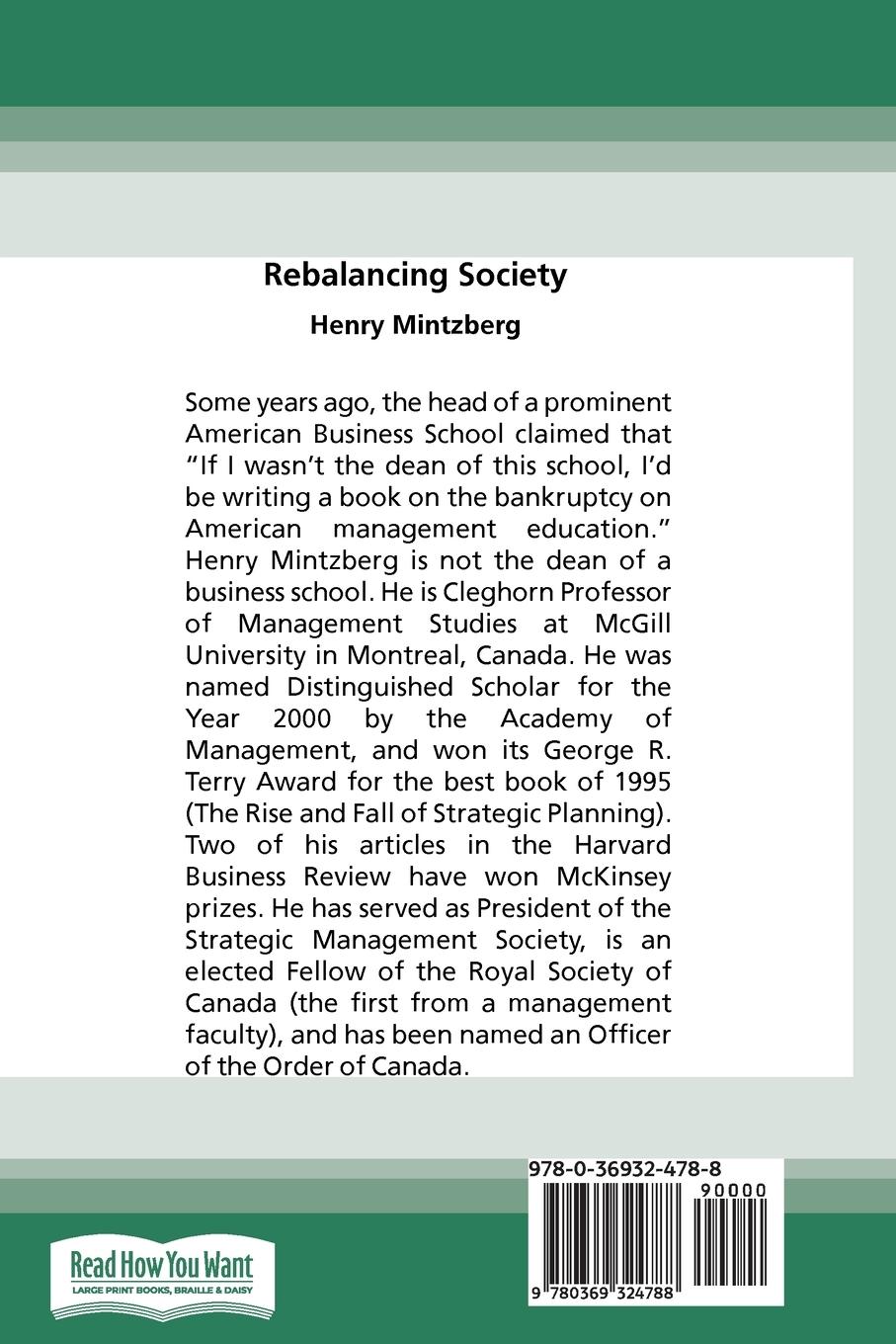 Rückseitencover Rebalancing Society