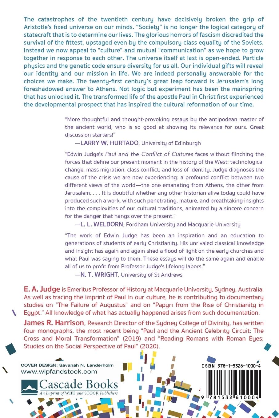 Rückseitencover Paul and the Conflict of Cultures