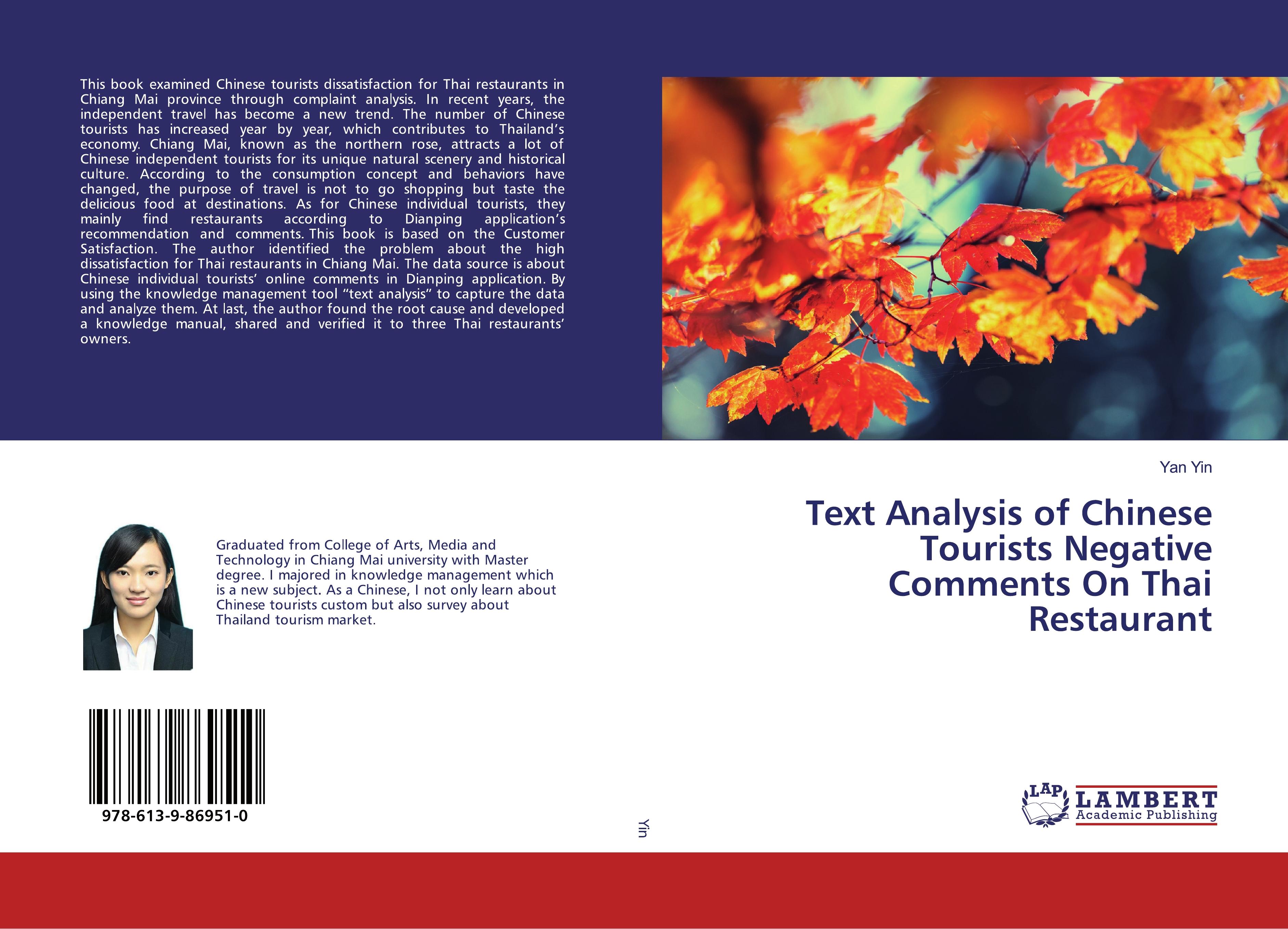 Vorderes Coverbild Text Analysis of Chinese Tourists Negative Comments On Thai Restaurant