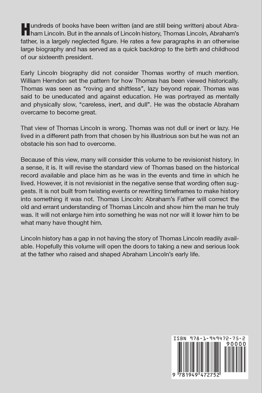 Rückseitencover Thomas Lincoln