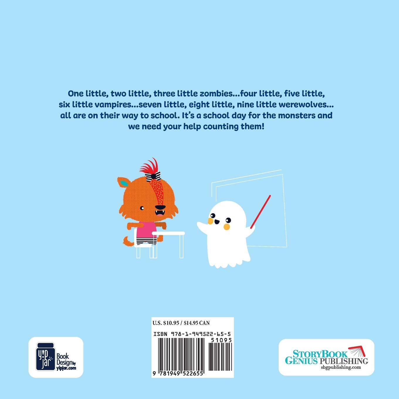 Rückseitencover Ten Little Monsters Go to School