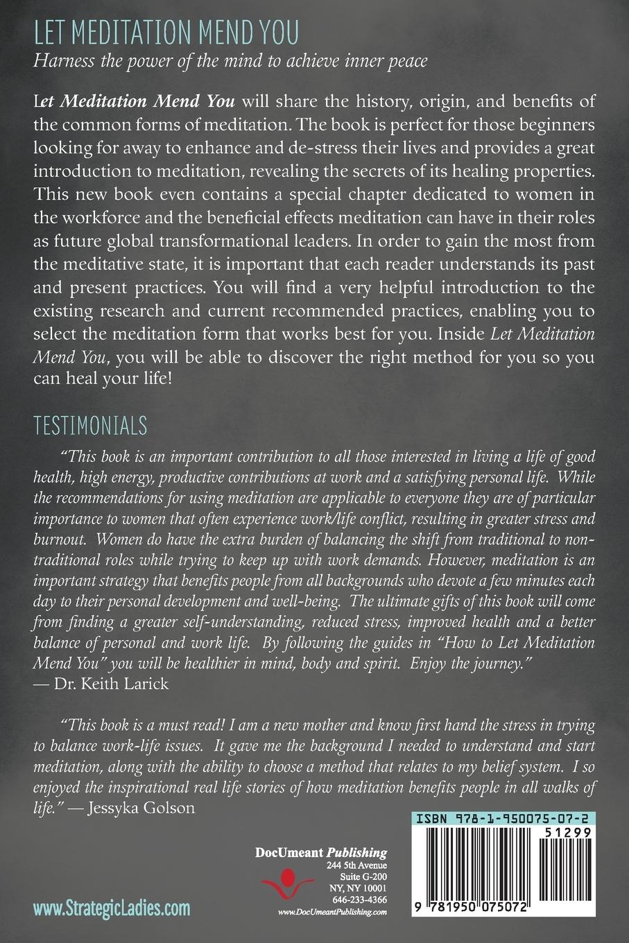 Rückseitencover Let Meditation Mend You