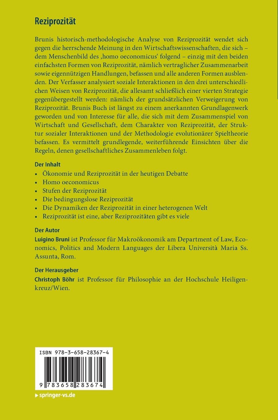 Rückseitencover Reziprozität