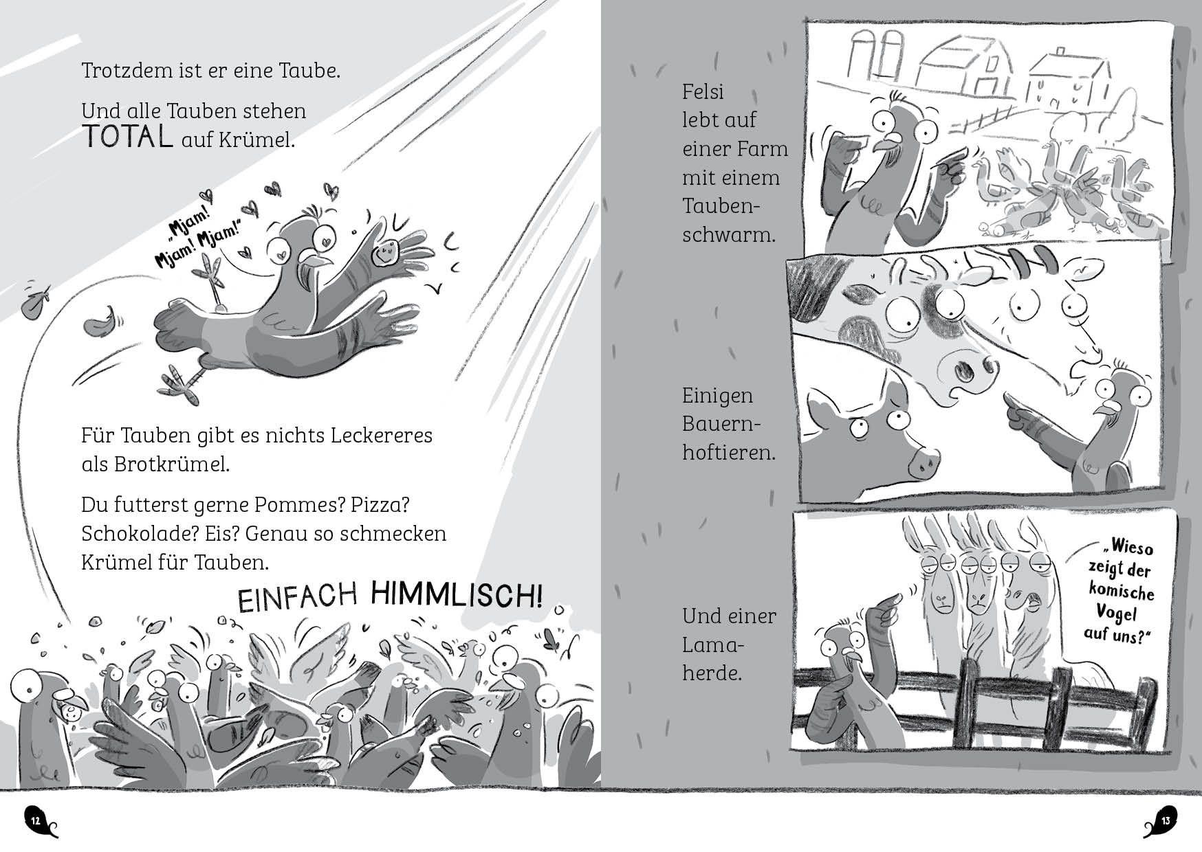 Beispielinhalt (Bild) Knallharte Tauben gegen das Böse (Band 1)