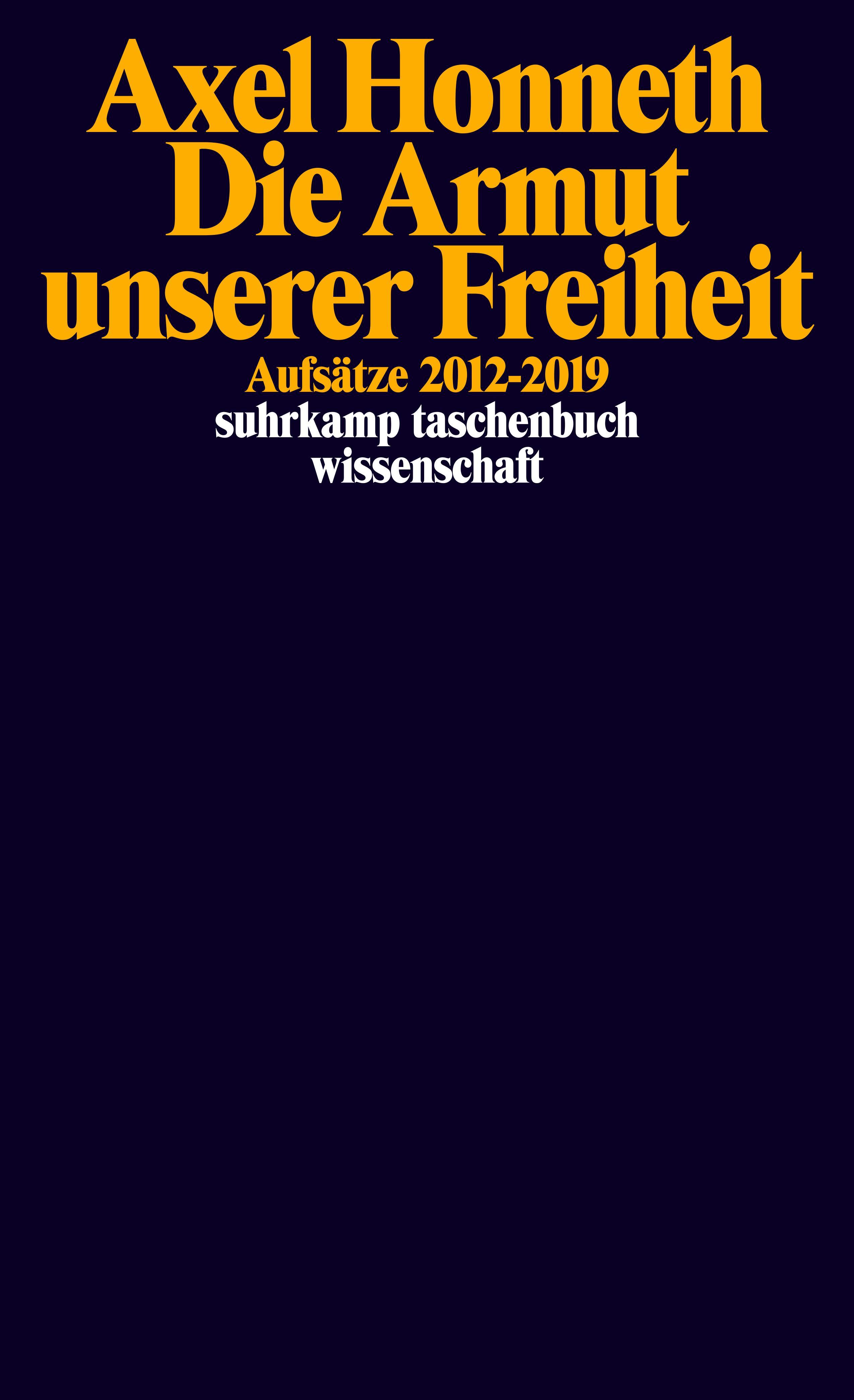 Vorderes Coverbild Die Armut unserer Freiheit
