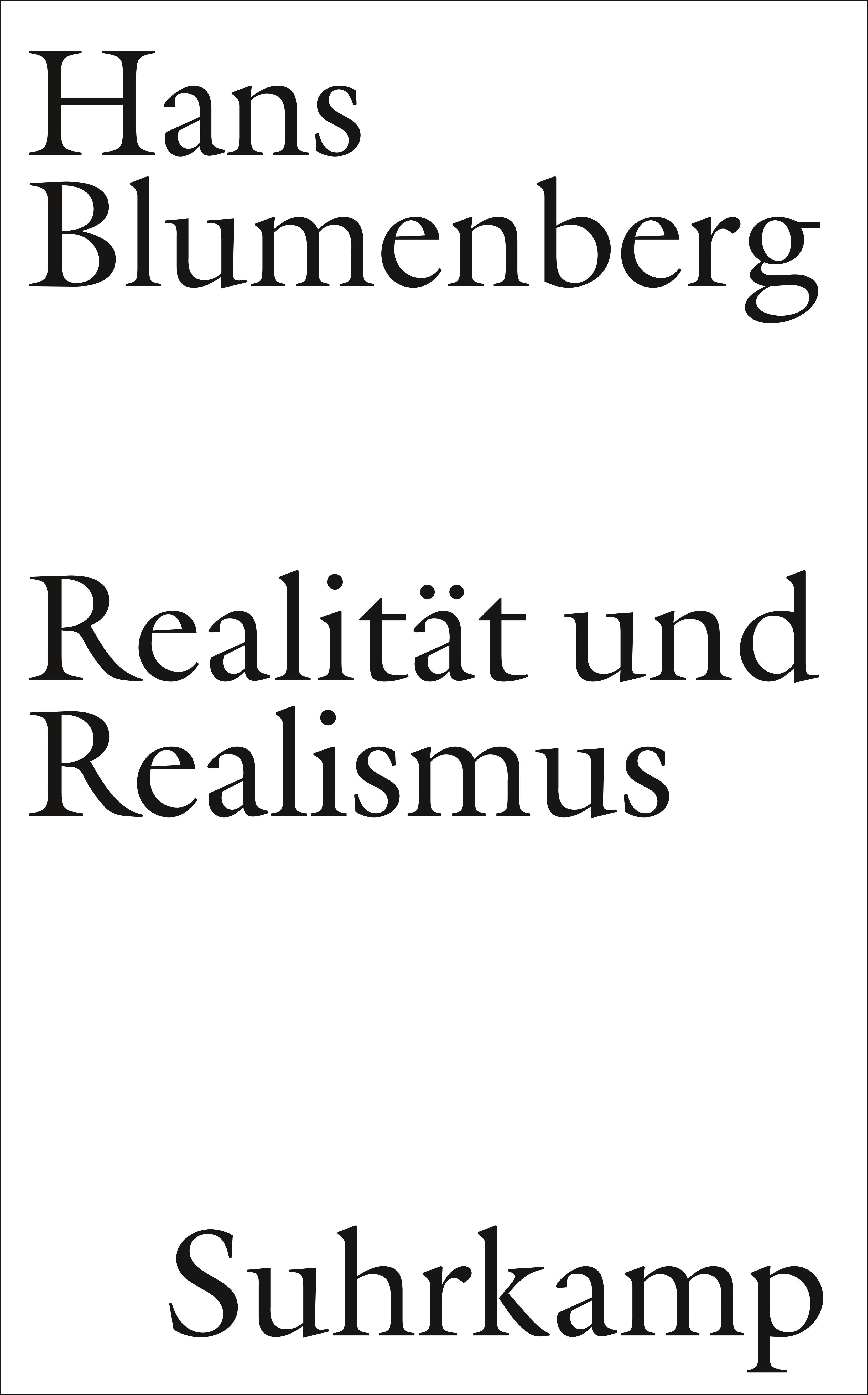 Vorderes Coverbild Realität und Realismus