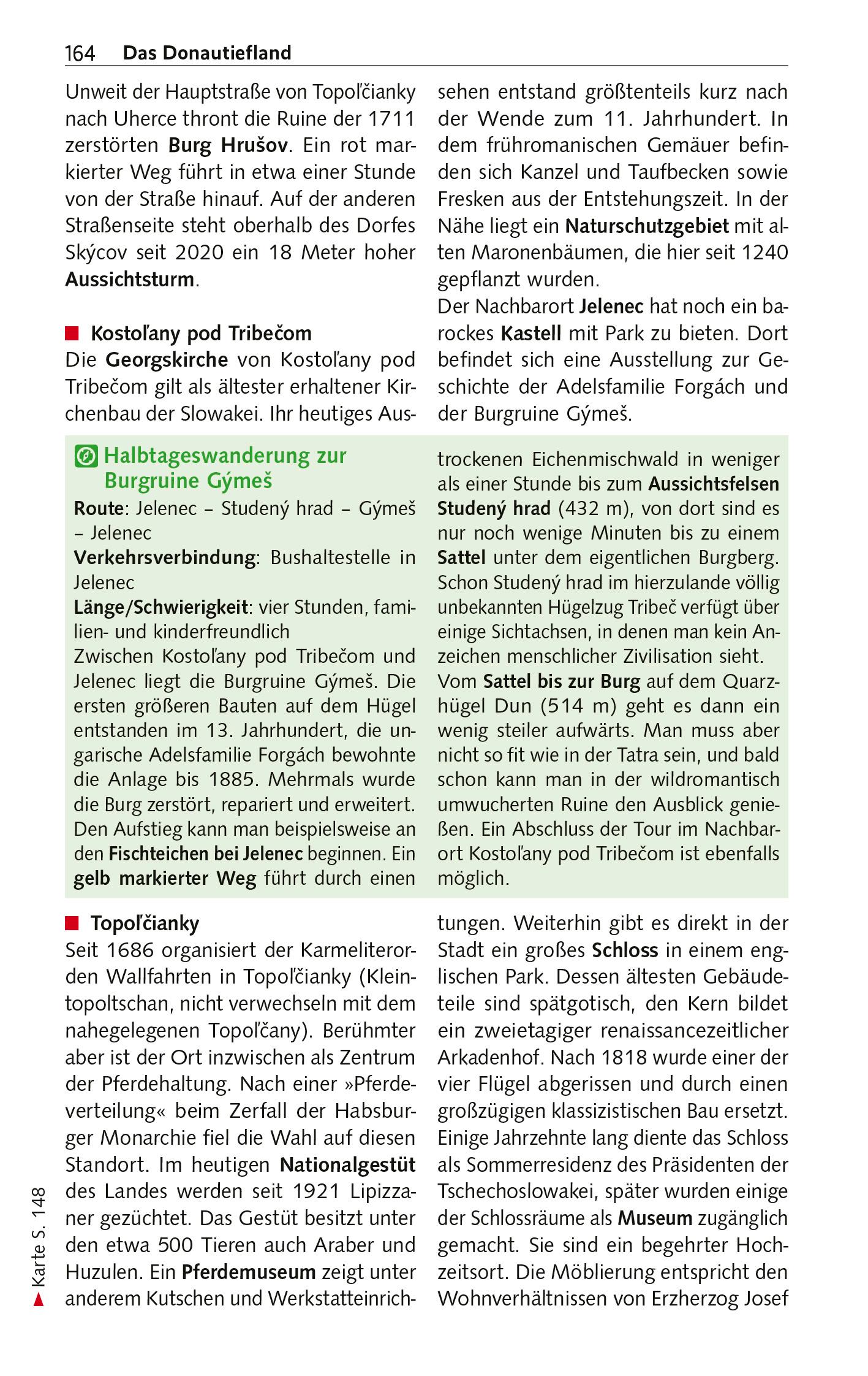 Beispielinhalt (Bild) TRESCHER Reiseführer Slowakei