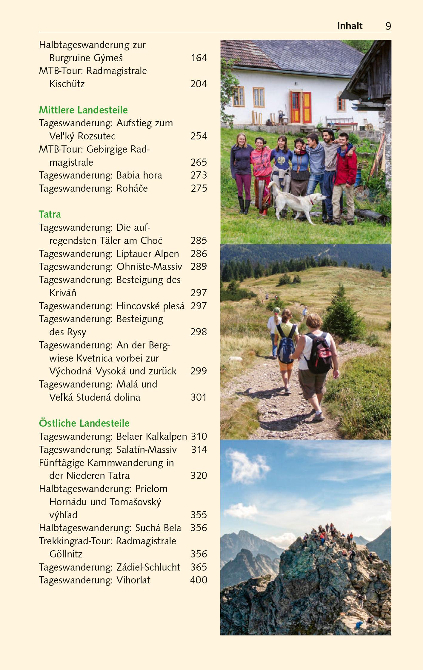 Beispielinhalt (Bild) TRESCHER Reiseführer Slowakei