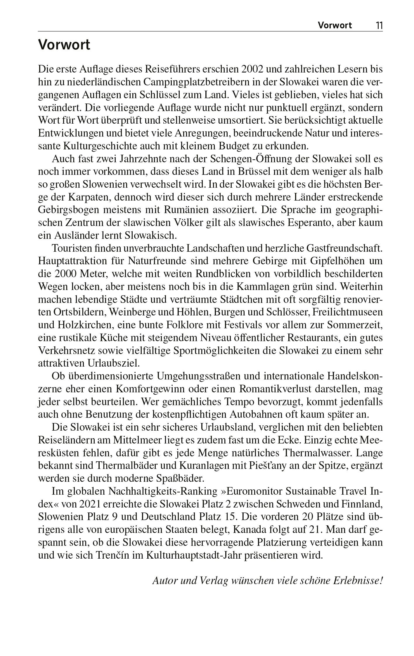 Beispielinhalt (Bild) TRESCHER Reiseführer Slowakei