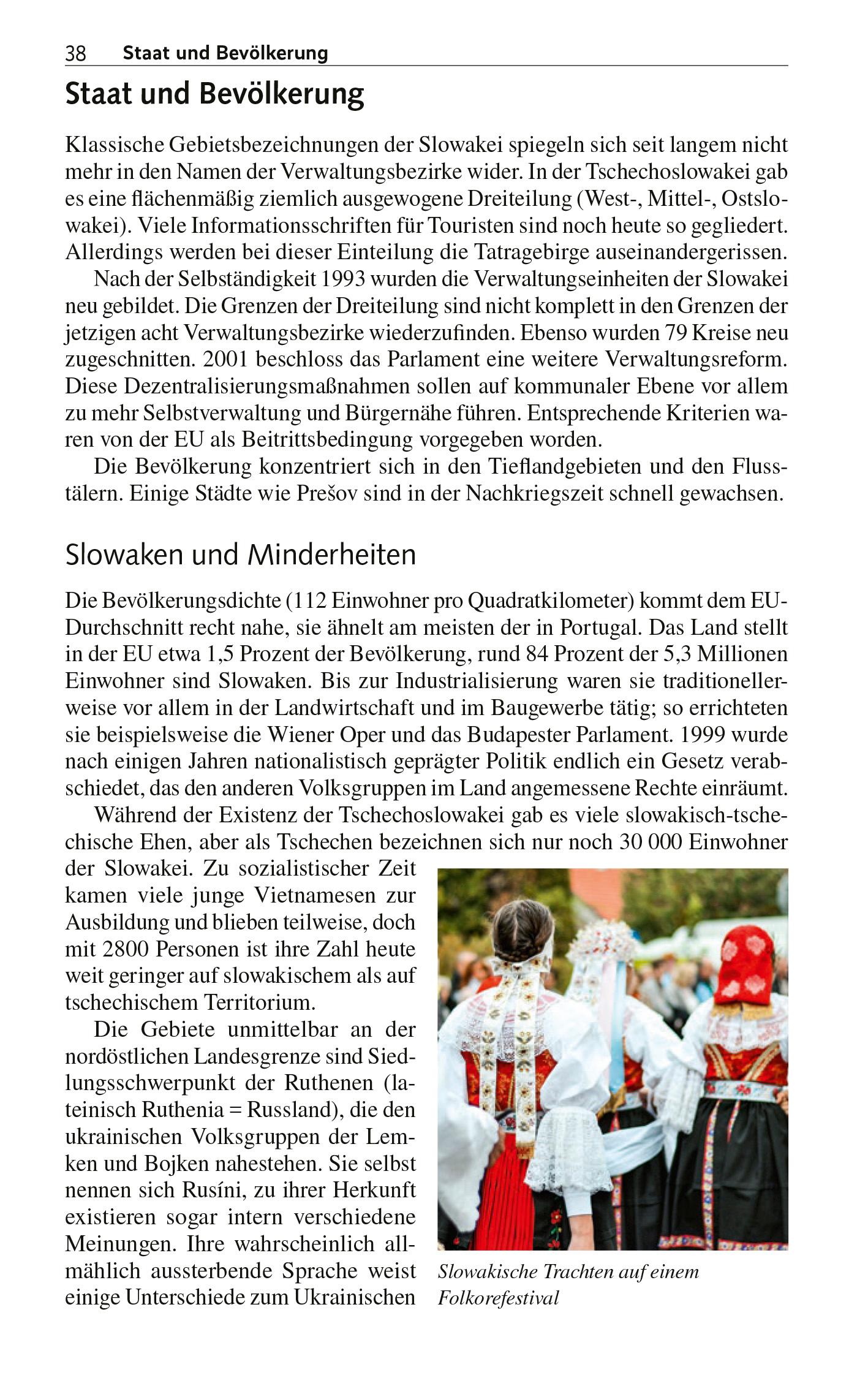 Beispielinhalt (Bild) TRESCHER Reiseführer Slowakei