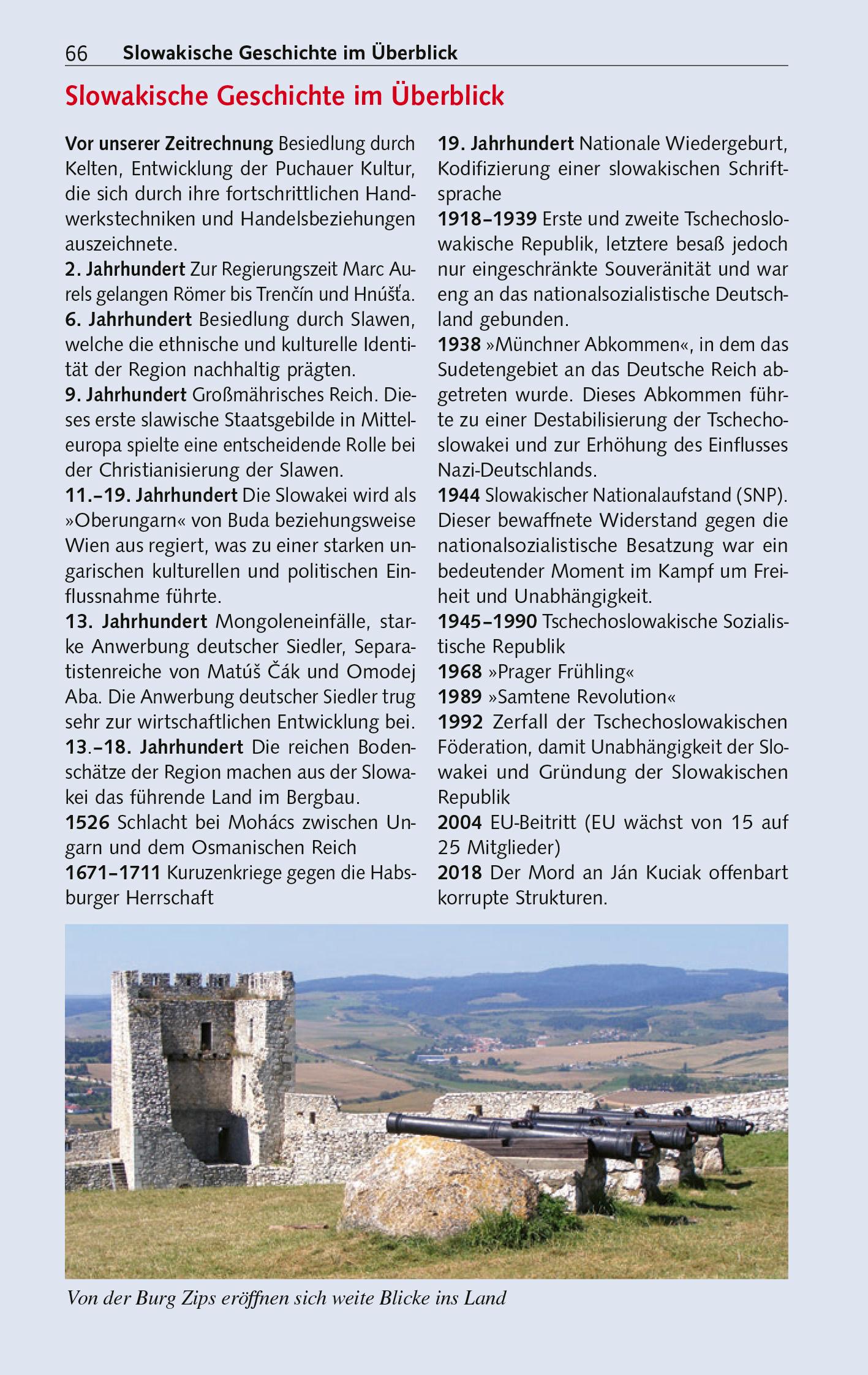 Beispielinhalt (Bild) TRESCHER Reiseführer Slowakei