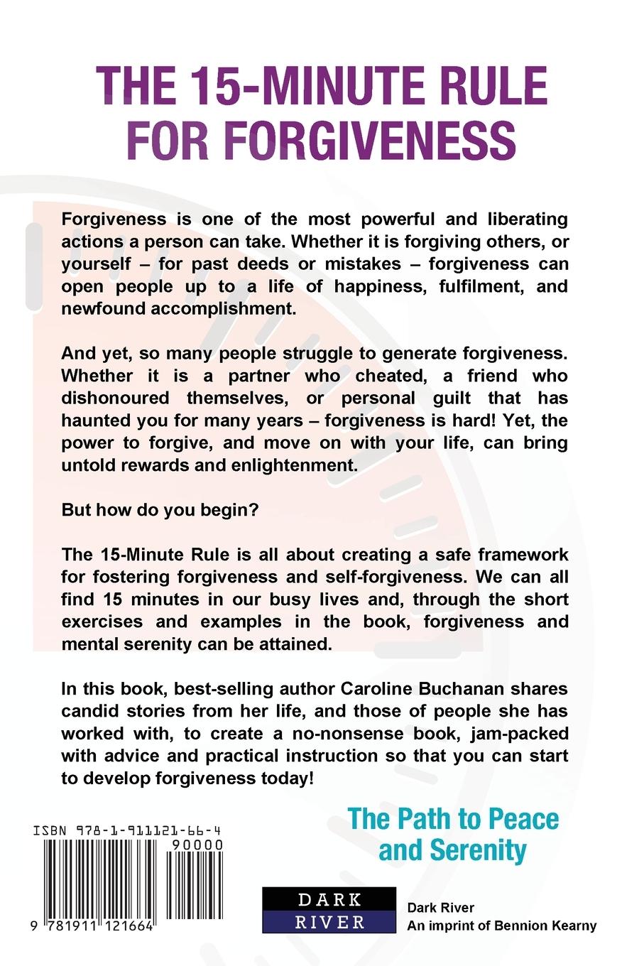 Rückseitencover The 15-Minute Rule for Forgiveness