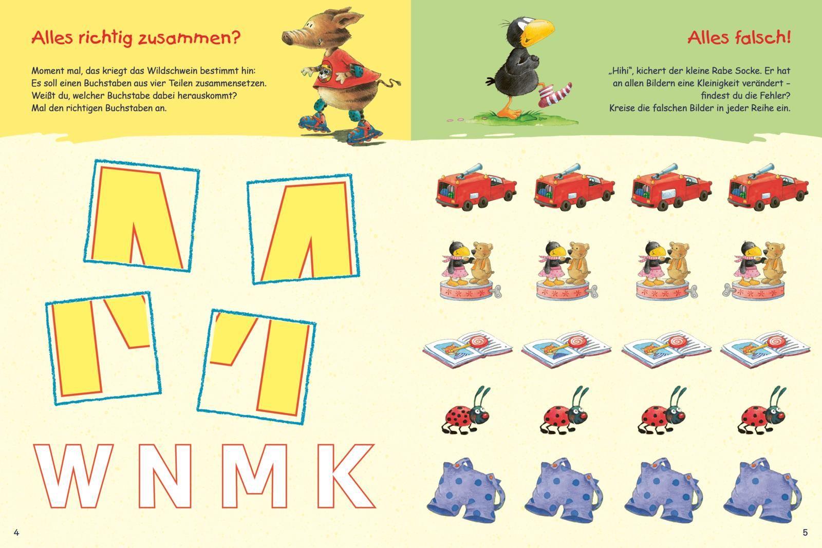 Beispielinhalt (Bild) Der kleine Rabe Socke: Rätsel lösen mit dem kleinen Raben Socke