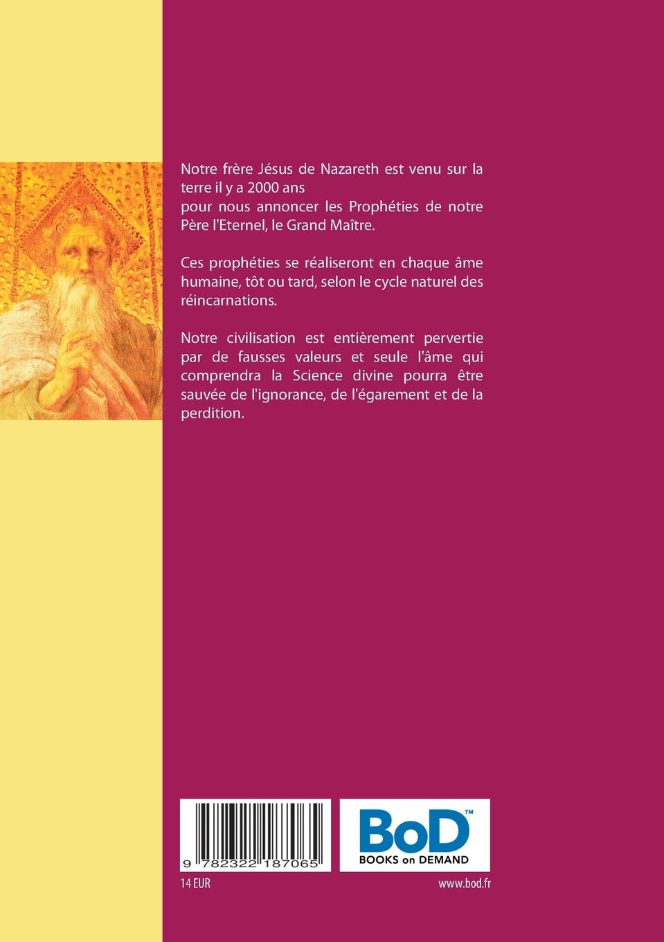 Rückseitencover Les prophéties de Jésus de Nazareth