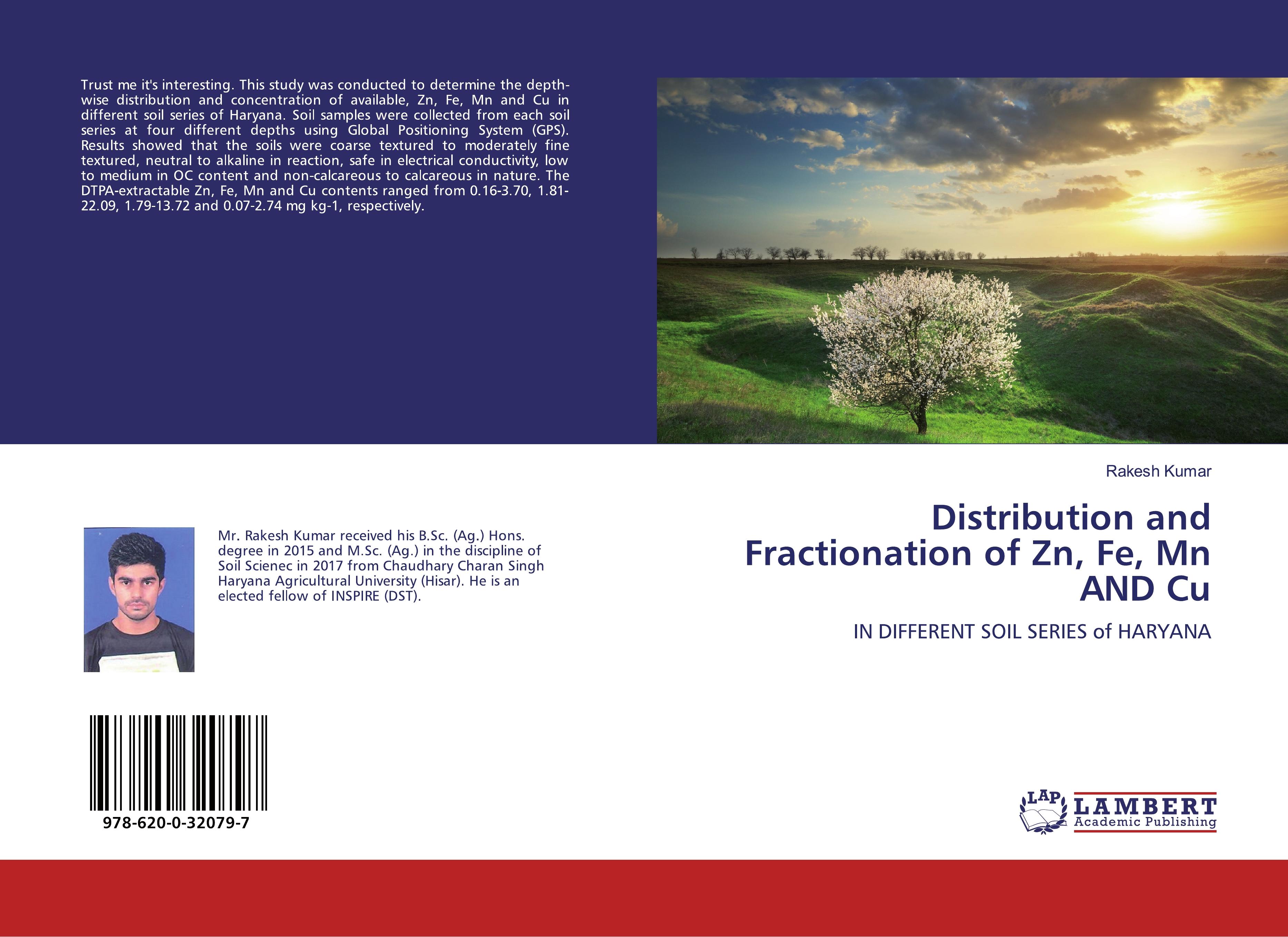 Vorderes Coverbild Distribution and Fractionation of Zn, Fe, Mn and Cu