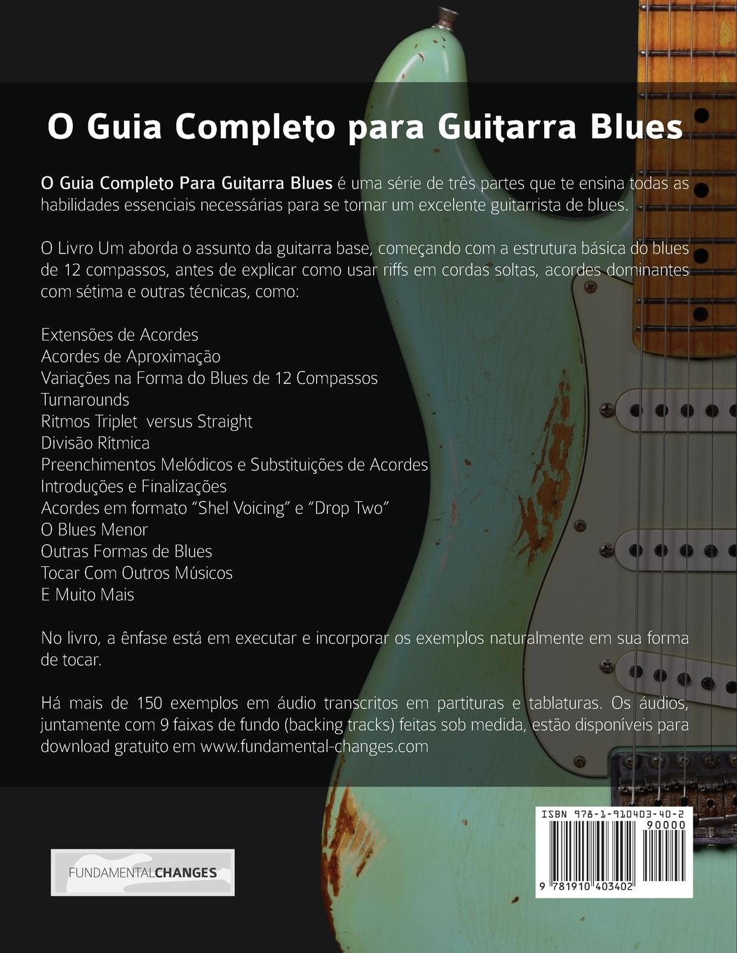 Rückseitencover O Guia Completo Para Tocar Blues na Guitarra Livro Um - Guitarra Base