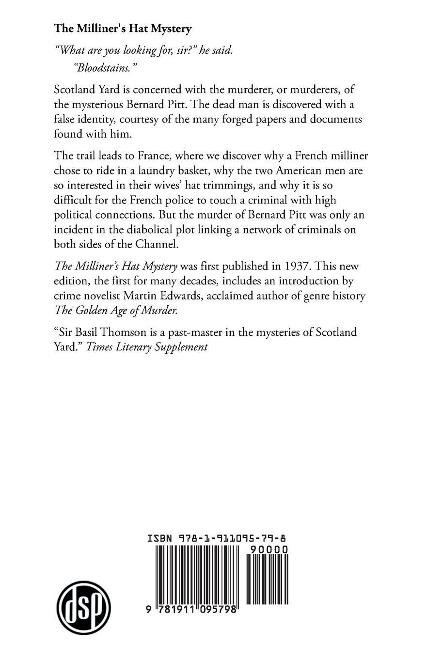 Rückseitencover The Milliner's Hat Mystery