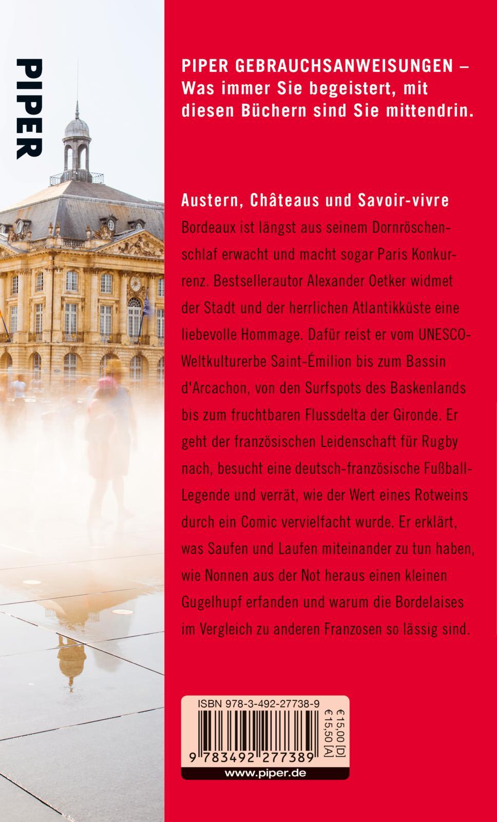 Rückseitencover Gebrauchsanweisung für Bordeaux und die Atlantikküste