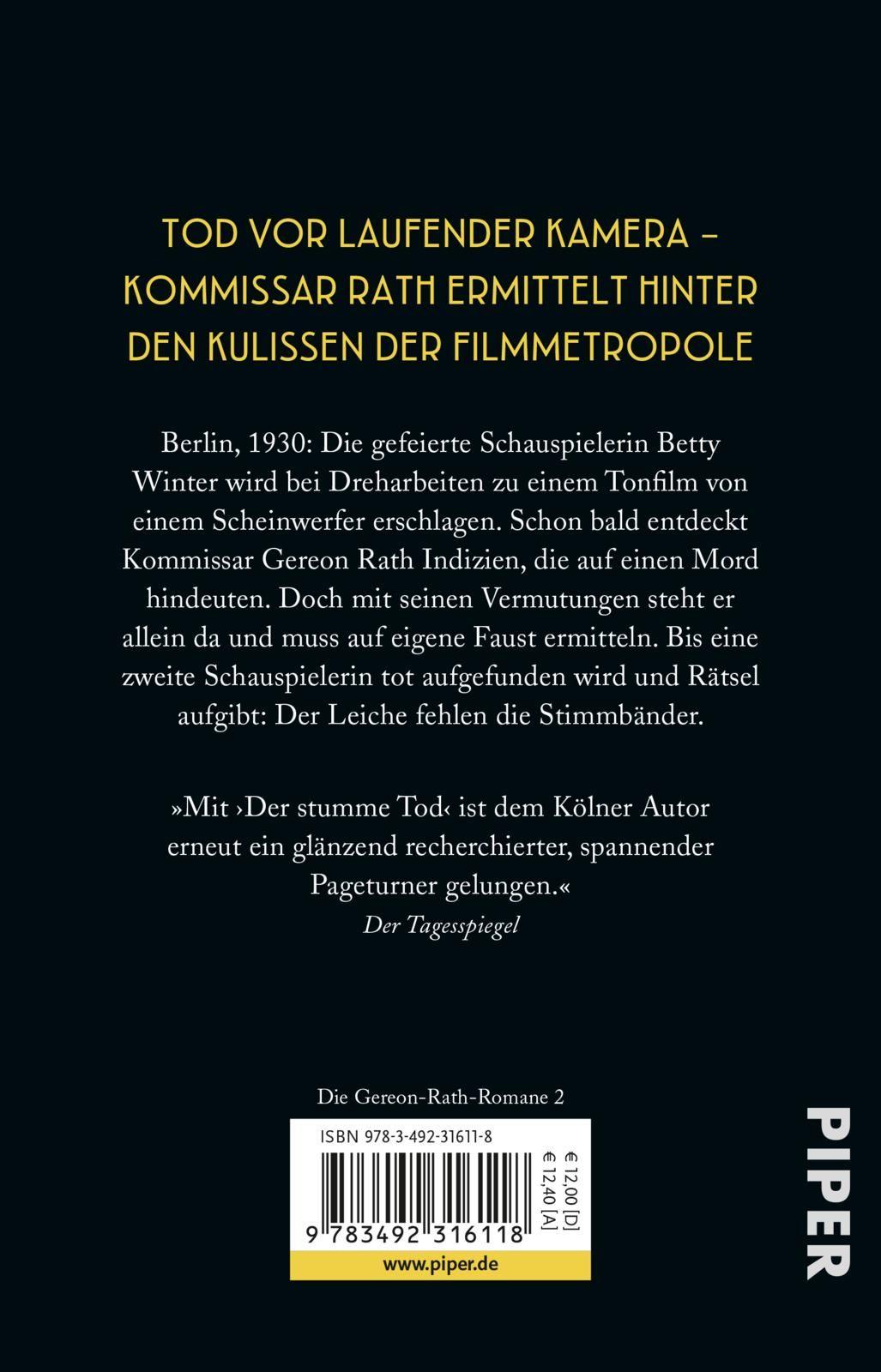 Rückseitencover Der stumme Tod