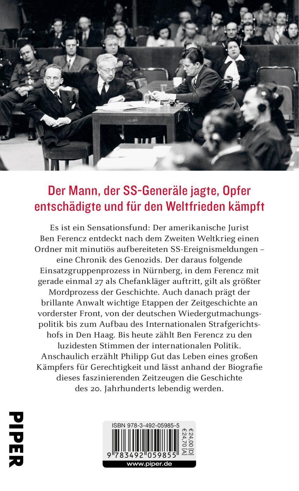 Rückseitencover Jahrhundertzeuge Ben Ferencz