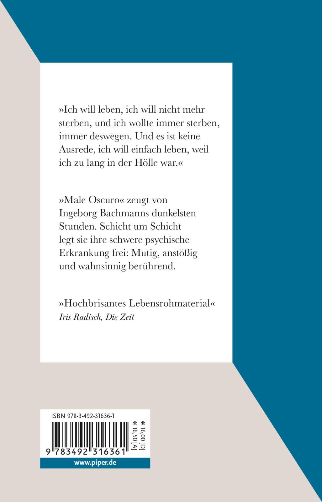 Rückseitencover »Male oscuro«