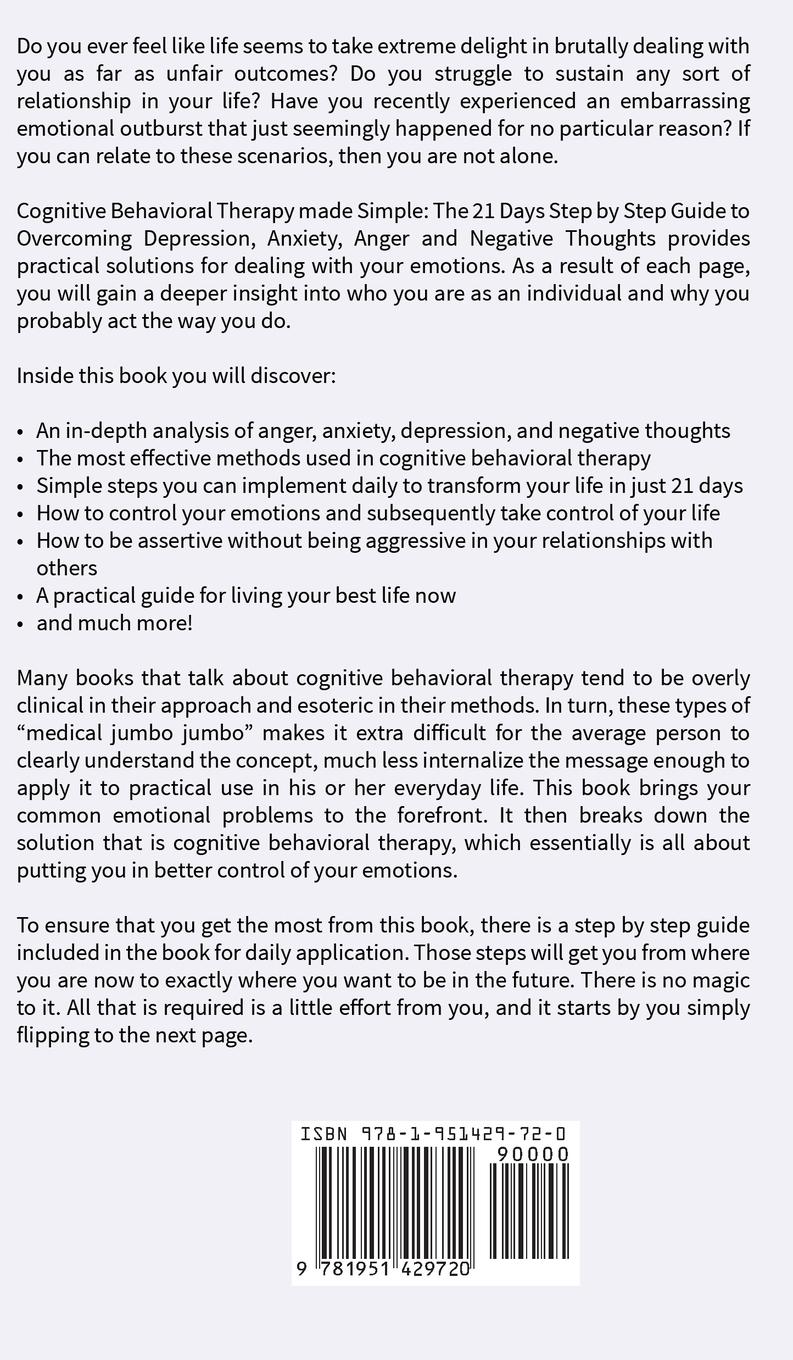 Rückseitencover Cognitive Behavioral Therapy