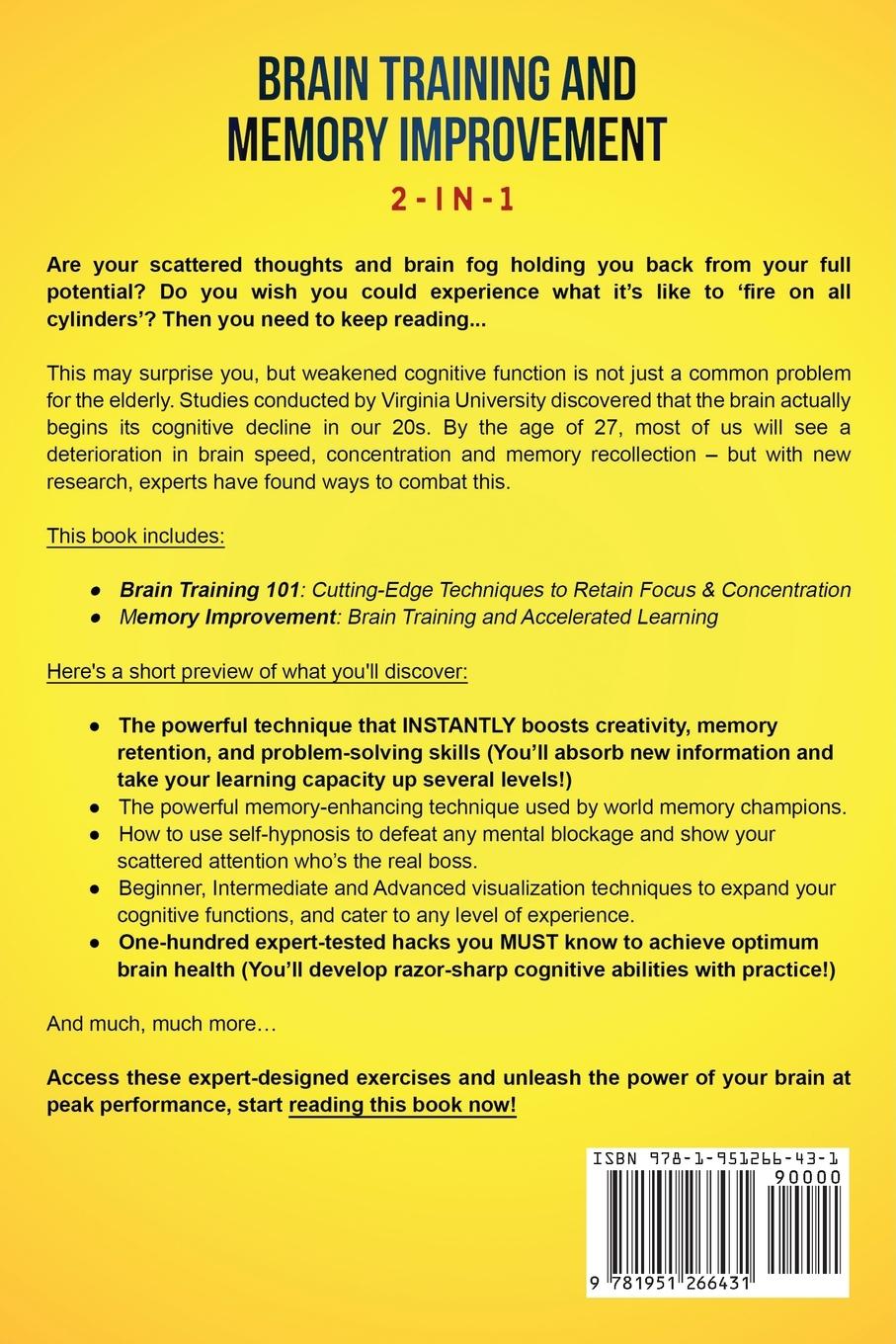 Rückseitencover Brain Training and Memory Improvement 2-in-1