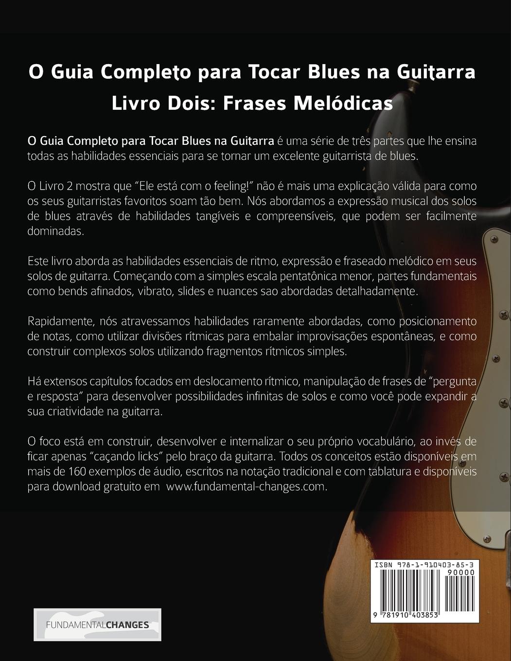 Rückseitencover O Guia Completo para Tocar Blues na Guitarra Livro Dois