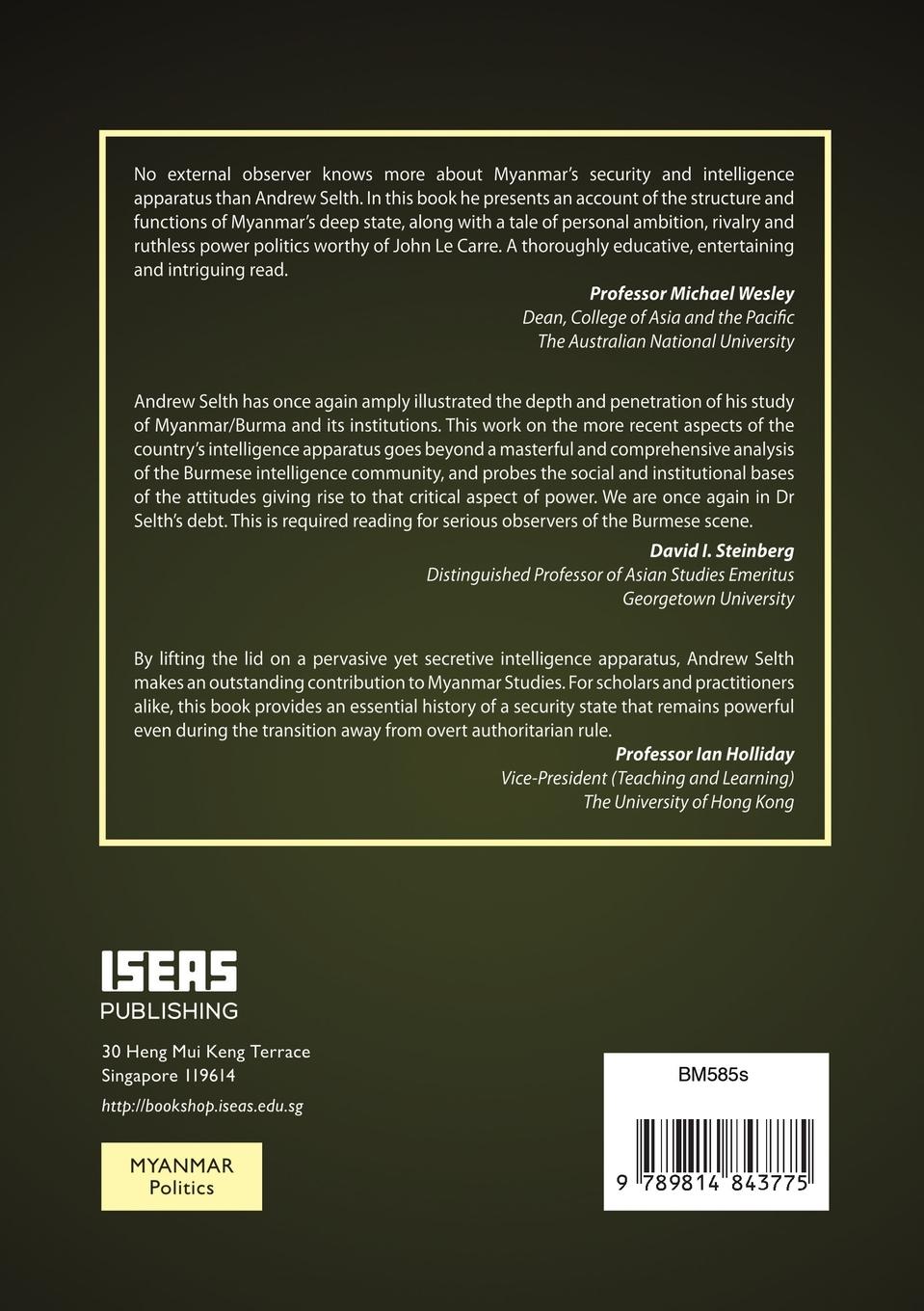 Rückseitencover Secrets and Power in Myanmar
