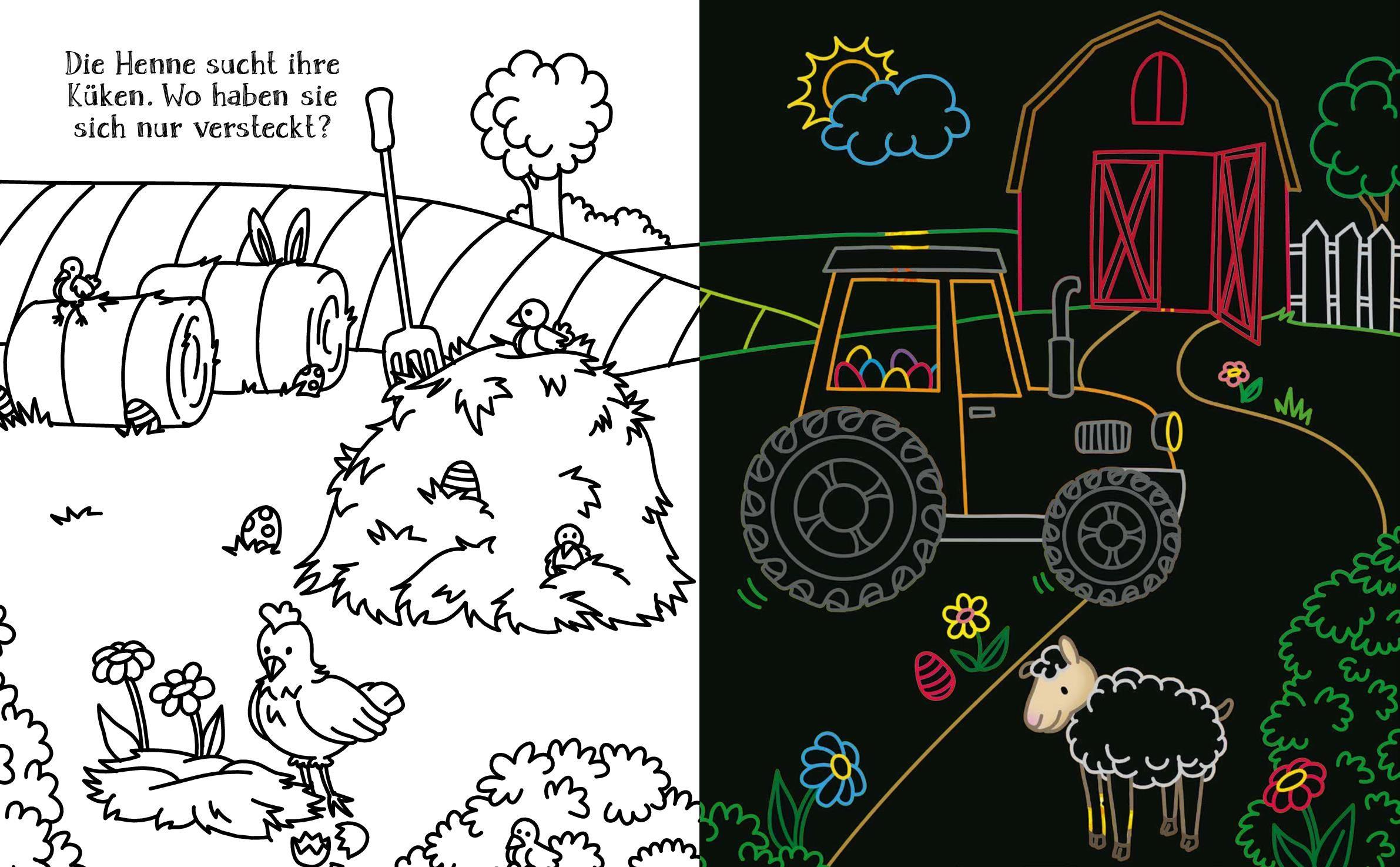 Beispielinhalt (Bild) Kritzel-Kratzel-Osterspaß. Kratzbuch für Kinder ab 5 Jahren