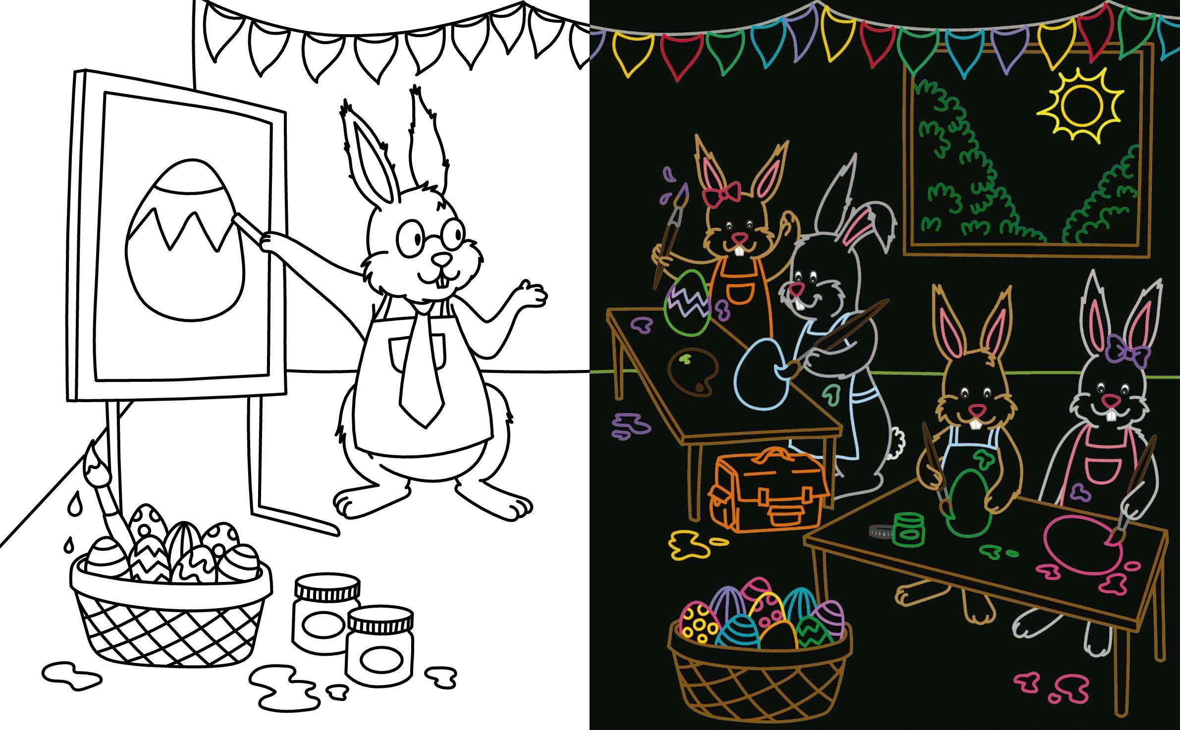 Beispielinhalt (Bild) Kritzel-Kratzel-Osterspaß. Kratzbuch für Kinder ab 5 Jahren