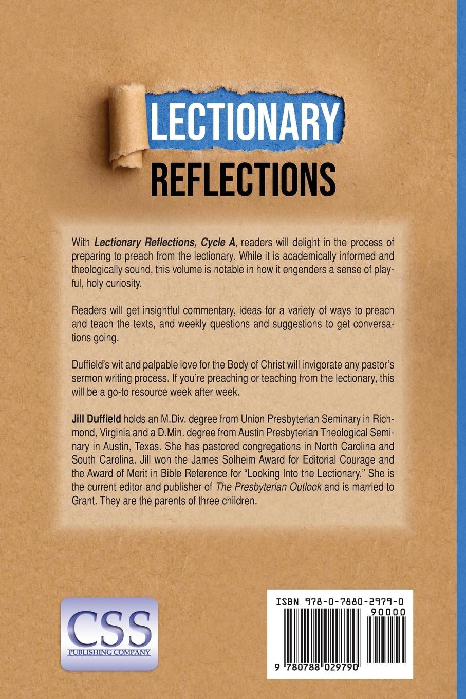 Rückseitencover Lectionary Reflections Cycle A: Lectionary Bible Commentary for Preachers and Teachers