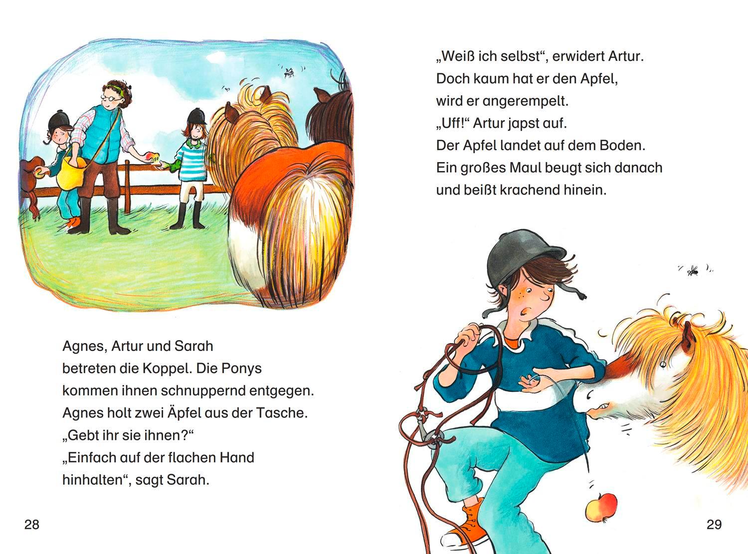 Beispielinhalt (Bild) Duden Leseprofi - Ein Tag auf dem Pferdehof, 2. Klasse