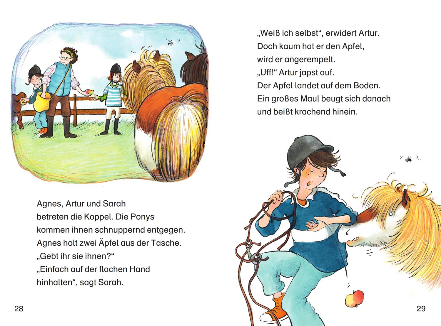 Beispielinhalt (Bild) Duden Leseprofi - Ein Tag auf dem Pferdehof, 2. Klasse