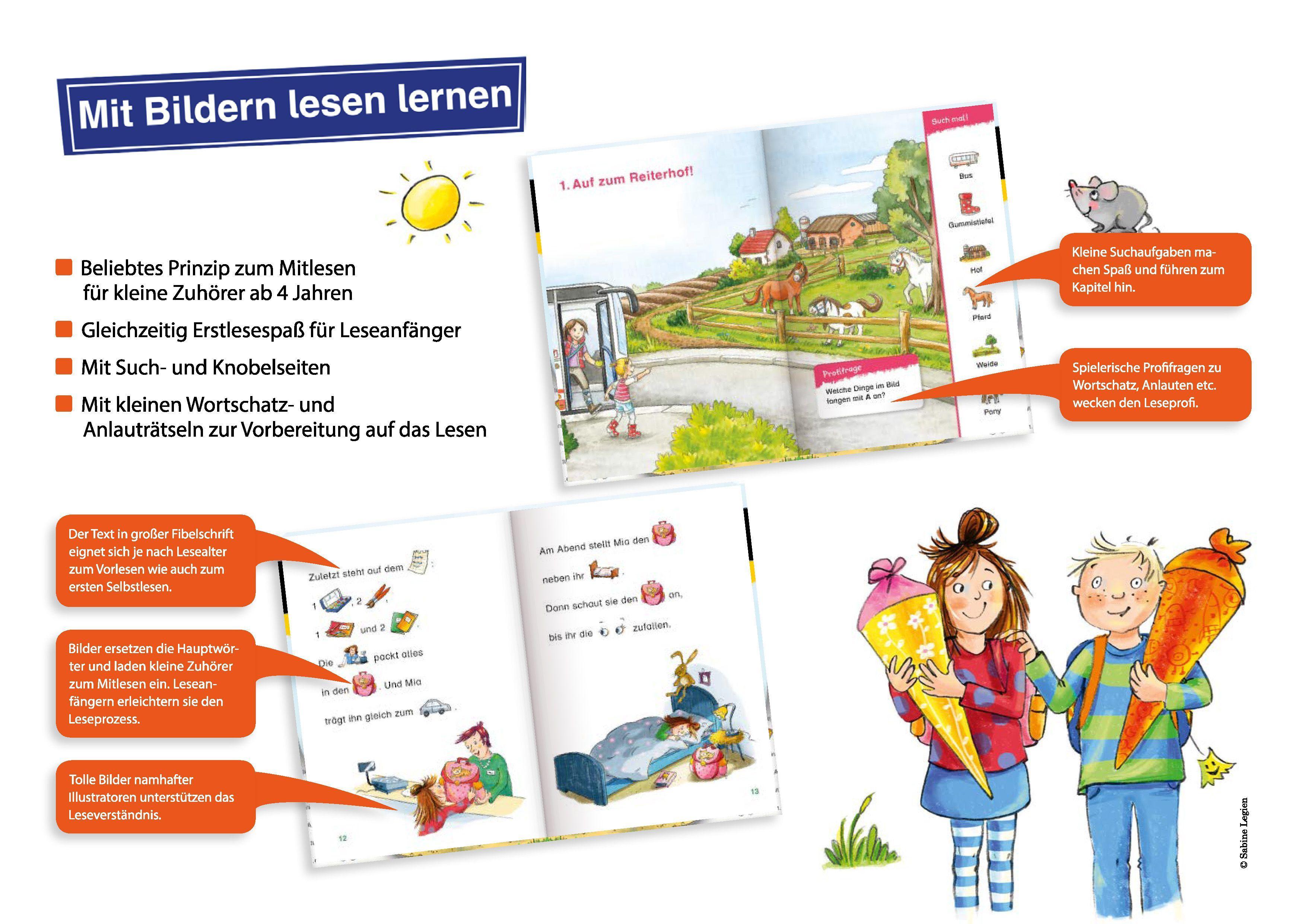 Beispielinhalt (Bild) Duden Leseprofi - Mit Bildern lesen lernen: Der geheimnisvolle Zauberhut, Erstes Lesen