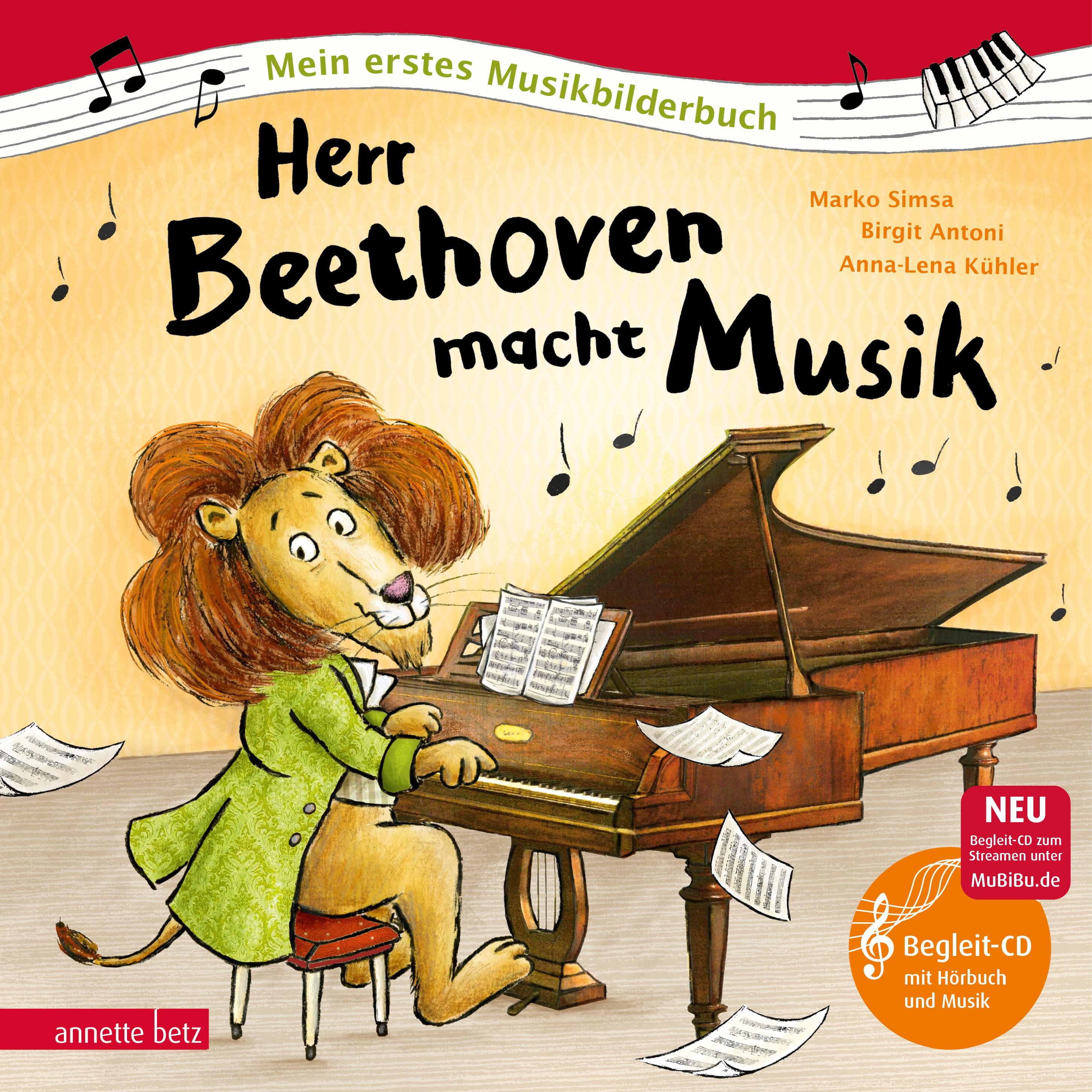 Vorderes Coverbild Herr Beethoven macht Musik (Mein erstes Musikbilderbuch mit CD und zum Streamen)