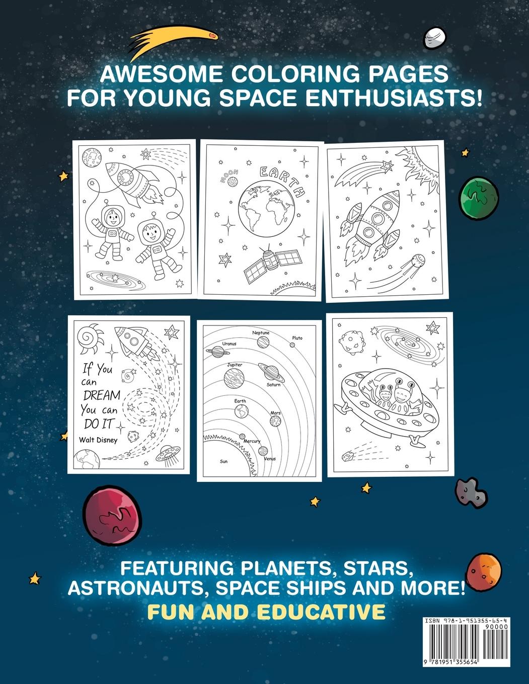 Rückseitencover Space Coloring Book for Kids