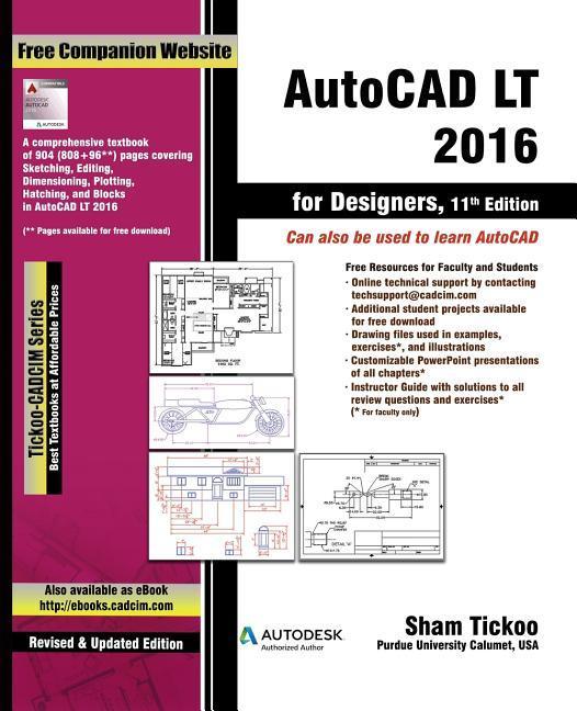 Vorderes Coverbild AutoCAD LT 2016 for Designers