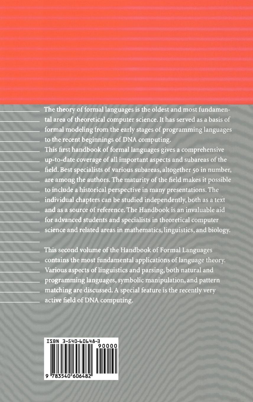 Rückseitencover Handbook of Formal Languages