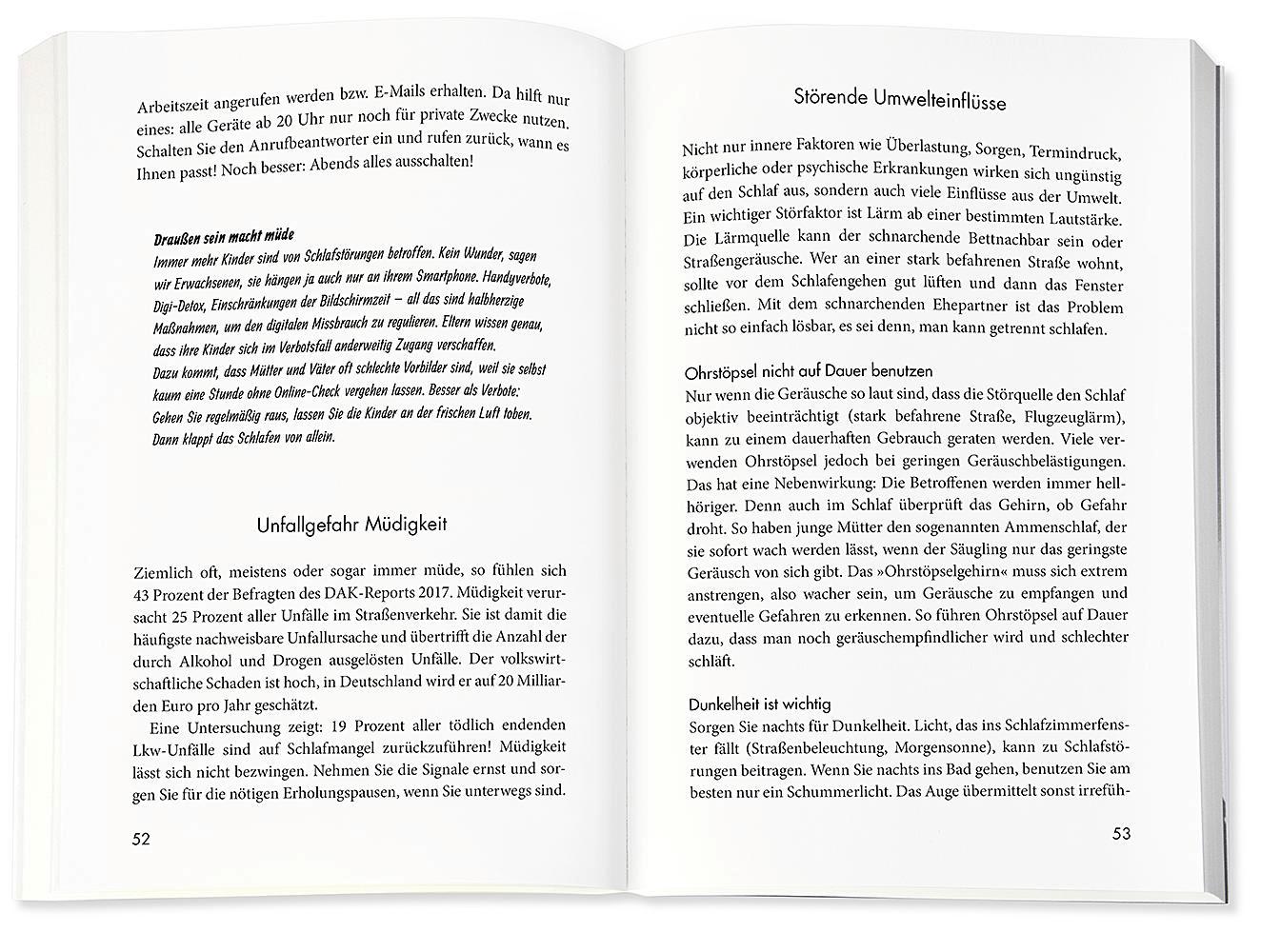 Beispielinhalt (Bild) Mein kleines Buch vom guten Schlaf
